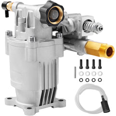 Pressure Washer Pump, 19 mm Shaft Horizontal, 3400 PSI, 2.5GPM, Replacement Power Washer Pumps Kit, Parts Washer Pump, Compatible with Honda, Simpson, RYOBI, Briggs & Stratton, Subaru, Craftsman
