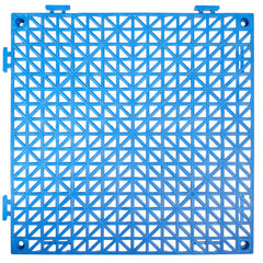 Modular Interlocking Cushion, 55 Pack 30 x 30 cm Splicing Drainage Mats, Soft PVC Interlocking Drainage Floor Tiles, Non-Slip Drainage Holes for Restroom, Bathroom, Kitchen, Pool, Wet Area, Blue