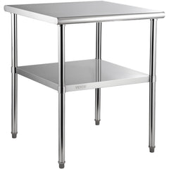 Stainless Steel Work Prep Table Commercial Food Prep Table 30x30x36in
