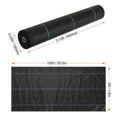 Weed Barrier Landscape Fabric, 6*100FT Heavy Duty Garden Weed Fabric, Woven PP Weed Control Fabric, Driveway Fabric, Geotextile Fabric for Landscaping, Ground Cover, Weed Blocker Weed Mat, Black