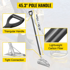 Metal Detector Sand Scoop Detecting Hunting Scoop w/ Carbon Fiber Handle