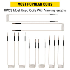 Induction Heater Coil Kit Induction Coils 8PCS For Removing Rusty Bolts