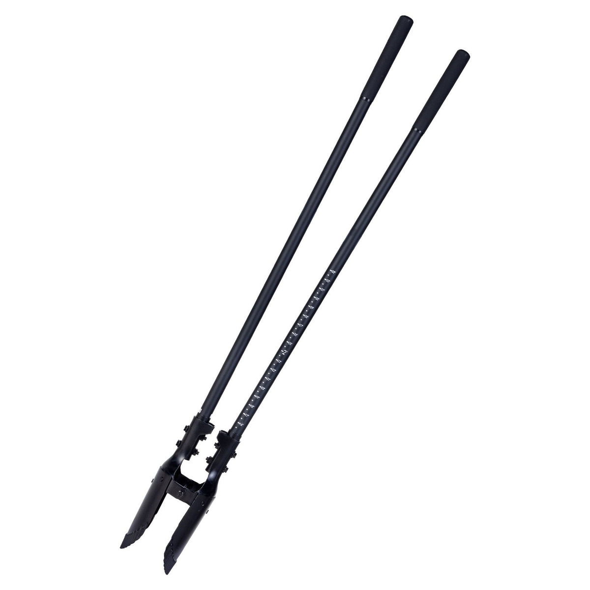 Post Hole Digger, Heavy Duty Post Hole Digger with Fiberglass Handle, Manual Hole Digger with Scale Markings and Metal Blade, Post Hole Digger Tool for Digging Gardening and Outdoors, 1460 mm
