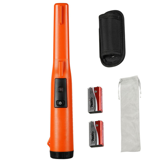 Metal Detector Pinpointer, IP68 Fully Waterproof Handheld Pin Pointer Wand, 11.4 cm Detection Depth, 3 Modes, Professional Treasure Hunting Probe with Holster and 9V Battery, for Adults and Kids