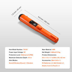 Metal Detector Pinpointer IP68 Waterproof Handheld Detector Wand with LCD