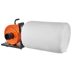 Dust Collector, 1HP 460 CFM Air Flow, Rolling Dust Collector with 80L Large Dust Collection Bag, 2.5 Micron Bag Filtration, Industrial Workshop Mobile Wood Dust Container with Handle and Wheels
