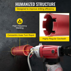 Dry Diamond Core Drill 2.5"/ 63mm Dia. Hole Cutter for Concrete Masonry