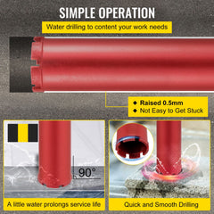 Dry Diamond Core Drill 2.5"/ 63mm Dia. Hole Cutter for Concrete Masonry