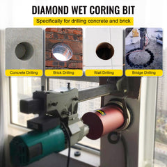 Dry Diamond Core Drill 2.5"/ 63mm Dia. Hole Cutter for Concrete Masonry