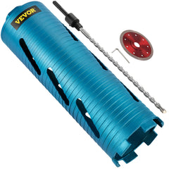 Dry Core Drill Bit, 88.9 mm Diameter 11 Threaded, 241.3mm Depth Diamond Coring Bore Tool with a Pilot Bit & Blade, Masonry Hole Saw Bits for Hard Concrete Brick