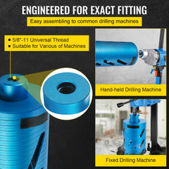 Core Drill Diamond Dry Coring Bit 4" with Pilot Bit for Hard Concrete