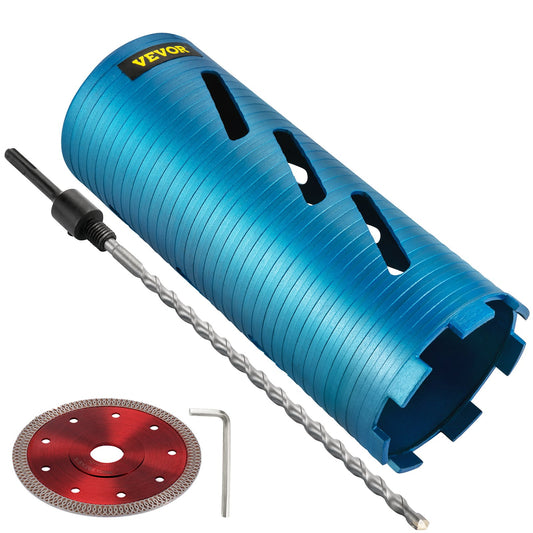 Core Drill Diamond Dry Coring Bit 4" with Pilot Bit for Hard Concrete