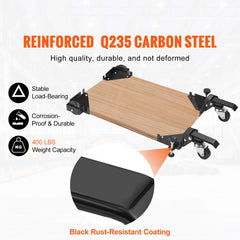 Mobile Base, 181.4 kg Capacity, Adjustable from 241.3 x 241.3 mm to Infinity, Heavy Duty Universal Mobile Base Stand with Swivel Wheels, for Woodworking Equipment, Bandsaw, Power Tools, Machines