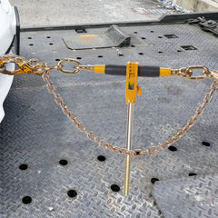 Ratchet Chain Binder, 0.9-1.27 cm Heavy Duty Load Binders, with G80 Hooks 5443 kg Secure Load Limit, Labor-saving Anti-skid Handle, Tie Down Hauling Chain Binders for Flatbed Truck Trailer, 4 Pc