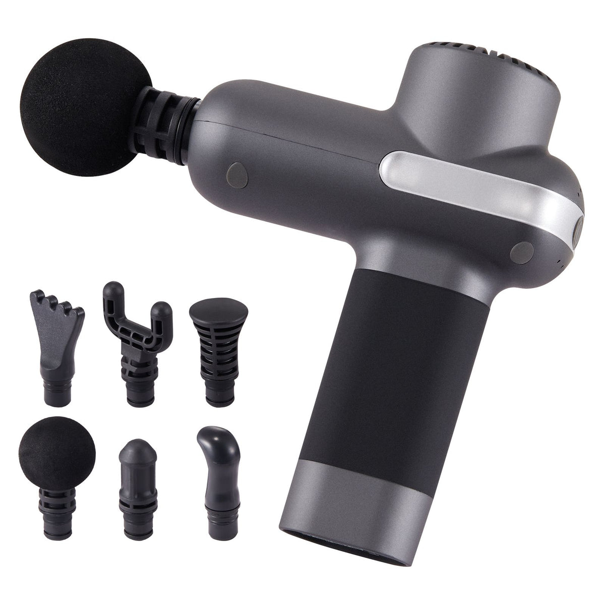 Massage Gun Deep Tissue, Percussion Muscle Massager for Athletes - with 5 Speed Levels & 6 Massage Heads, 7.4V 2500mAh Batteries, Handheld Electric Massage Gun for Pain Relief, Muscle Relaxation