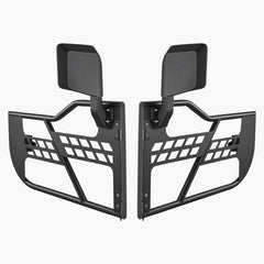 Jeep Tube Doors, 2-Door, Hunting Style Jeep Tubular Door with Heavy-Duty Hinges & OE Latch, Jeep Doors with Rear View Mirrors, Fit for 2018-2024 Jeep Wrangler JL & 2020-2024 Jeep Gladiator JT
