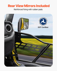 Jeep Tube Doors, 2-Door, Hunting Style Jeep Tubular Door with Heavy-Duty Hinges & OE Latch, Jeep Doors with Rear View Mirrors, Fit for 2018-2024 Jeep Wrangler JL & 2020-2024 Jeep Gladiator JT