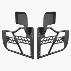Jeep Tube Doors, 2-Door, Hunting Style Jeep Tubular Door with Heavy-Duty Hinges & OE Latch, Jeep Doors with Rear View Mirrors, Fit for 2018-2024 Jeep Wrangler JL & 2020-2024 Jeep Gladiator JT