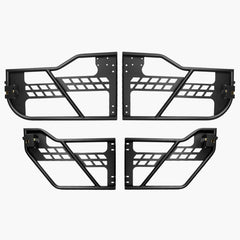 Jeep Tube Doors, 4-Door, Hunting Style Jeep Tubular Door with Heavy-Duty Hinges & OE Latch, Jeep Doors with Rubber Pads, Fit for 2018-2024 Jeep Wrangler JL & 2020-2024 Jeep Gladiator JT