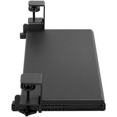 Clamp on Keyboard Tray Under Desk, Desk Keyboard Tray Slide out with Sturdy No-drill C Clamp Mount, Large 26.8 x 11 inch Slide-out Computer Drawer for Typing in Home, Office Work
