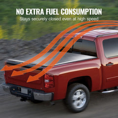 Truck Bed Cover, Roll Up Truck Bed Tonneau Cover, Compatible with 2014-2024 Chevy Silverado / GMC Sierra 1500, for 2m x 1.6m / 2m x 1.6m Bed, Soft PVC material, Roll Up Tonneau Cover