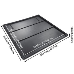Truck Bed Cover, Roll Up Truck Bed Tonneau Cover, Compatible with 2014-2024 Chevy Silverado / GMC Sierra 1500, for 2m x 1.6m / 2m x 1.6m Bed, Soft PVC material, Roll Up Tonneau Cover