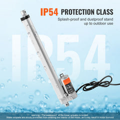 Linear Actuator 12V, 12 Inch High Load 330lbs/1500N Linear Actuator, 0.19"/s Linear Motion Actuator with Mounting Bracket and IP54 Protection
