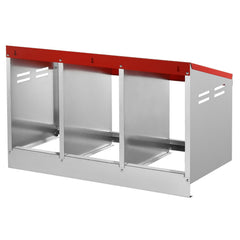 Chicken Nest Box, 3-Compartment, 15 to 30 in Stable & Corrosion-Resistant Metal Nesting Boxes with Inclined Nesting Boxes, Bottom Holes & Resting Platform, Fit for Different Chicken Breeds