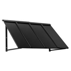 Fixed Metal Awning 1125 × 610 mm, Window Awning Door Canopy, Stable Triangle Steel Frame Awnings for Doors Exterior Rain, and Snow Sunlight Protection for Door Entrance, Windows, Porches, Balconies