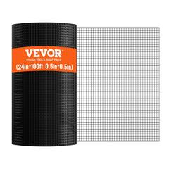Hardware Cloth, 24'' x 100' Galvanized Wire Mesh Roll, 19 Gauge Chicken Wire Fence Roll, Vinyl Coating Metal Wire Mesh for Chicken Coop Barrier, Rabbit Snake Fences, Poultry Enclosures