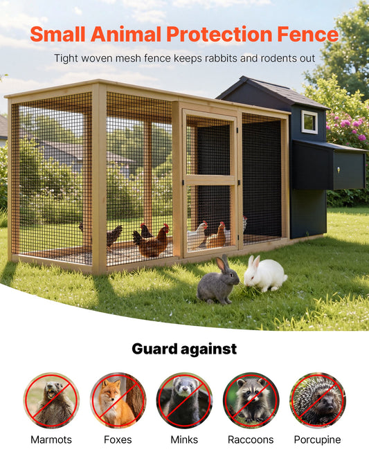 Hardware Cloth 61cm x 15.2m, 1/2 in 19 Gauge Galvanized Wire Mesh Roll, Weather-Resistant Vinyl Coated Chicken Wire Fencing, Heavy Duty Welded Garden Plant Fencing for Rabbit Cage Snake Fence