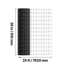 Hardware Cloth 91cm x 7.62m, 2 x 3 in Mesh 16 Gauge Galvanized Wire Mesh Roll, Weather-Resistant Vinyl Coated Chicken Wire Fencing, Heavy Duty Welded Garden Plant Fencing for Rabbit Cage Snake