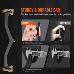 LAT Pulldown Bar Tricep Handle Attachment V-bar Cable Machine for Home Gym