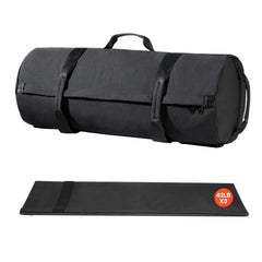 Workout Sandbag, Heavy Duty Workout Power Bags with Handles, 23-56 kg Adjustable Slam Bag for Fitness Strength Weight Training Cross-Training, Home Gym Exercise, Black (Unfilled)