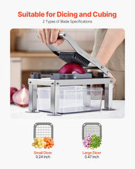 Vegetable Chopper Mandoline Slicer, All-in-1 Food Veggie Cutter with 9 Stainless Steel Blades, Cheese Grater Onion Potato Dicer with Container,Salad Spiralizer Kitchen Gadgets&Essentials