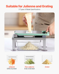Vegetable Chopper Mandoline Slicer, All-in-1 Food Veggie Cutter with 8 Stainless Steel Blades, Cheese Grater Onion Potato Salad Dicer with Container,Kitchen Gadgets&Essentials Home Appliances
