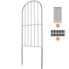 Garden Fence, No Dig Fence 61 x 33 cm Animal Barrier Fence, Underground Decorative Garden Fencing with 5.08 cm Spike Spacing, Metal Dog Fence for the Yard and Outdoor Patio, 28 Pack