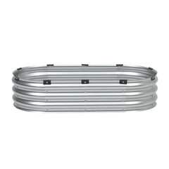 Metal Raised Garden Bed 4x2x1 ft Outdoor Galvanized Planter Box Silver