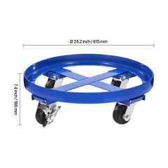 55 Gallon Drum Dolly 2000 lbs Barrel Dolly Cart Drum Caddy 4 Caster Wheels