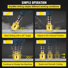 Diamond Drill Bits 4PCS Diamond Hole Saw 25/35/50/68mm Tile Hole Saw Kit Vacuum Brazed Diamond Drill Bit 0.59in/15mm Segment Tile Hole Saw w Storage Case for Tile Ceramic Porcelain Marble Stone