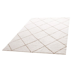 Indoor Plush Area Rugs, 2.44 x 3.05m Plush Carpet, Area Rugs Furry with Long Plushs Pile, Thick & Durable High-Pile Rug for High-Traffic Areas, Bedroom, Non-Shedding & Non-Slip Backing, Beige