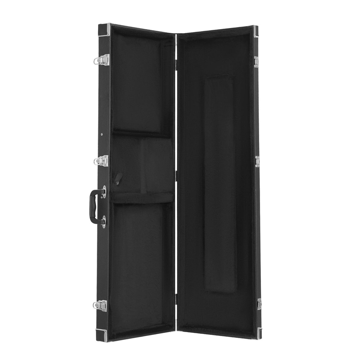 Bass Guitar Hard Case, 1220 mm Rectangular Guitar Hard Case, With Lock Latch Keys Handle, PVC Padding Soft Lining Water-Resistant Hard Shell Guitar Case, for 990-1180 mm Bass Guitars, Black