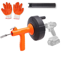 Drain Auger 25ft 1/4in Drum Plumbing Drain Snake Clog Remover Autofeed