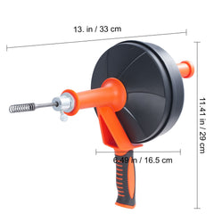 Drain Auger 25ft 1/4in Drum Plumbing Drain Snake Clog Remover Manual-feed