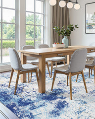 Area Rug, 1524x2133.6mm Large Washable Rug, Non-Slip and Tear-Resistant Soft Carpet, Pet & Child Friendly Modern Area Rugs, Indoor Mat for Bedroom, Office, Living Room, Kids Room, Entryway, Blue