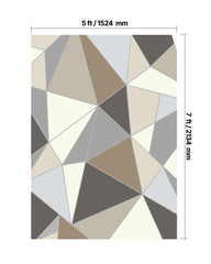 Area Rug, 1524x2133.6mm Large Washable Rug, Non-Slip Tear-Resistant Soft Carpet, Pet & Child Friendly Modern Area Rugs, Indoor Mat for Bedroom, Living Room, Kids Room, Entryway, Charcoal Gray