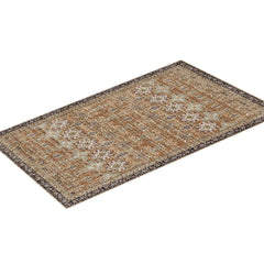 Area Rug, 1828.8x2743.2mm Large Washable Rug, Non-Slip Tear-Resistant Soft Carpet, Pet & Child Friendly Vintage Area Rugs, Indoor Mat for Bedroom, Living Room, Kids Room, Entryway, Brown Green