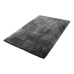 Indoor Plush Area Rugs, 1.52 x 2.44 m Soft Plush Carpet, Furry Shag Area Rugs for Living Room, Bedroom, Sunroom, Modern Home Decor Aesthetic, Non-Shedding, Non-Woven, Slip-Resistant, Dark Gray