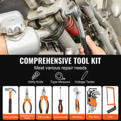 Tool Kit 216 Piece General Household Hand Tool Set with Portable Tool Case