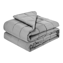 Weighted Blanket, 11 kg, 2235 x 2640 mm King Size, Cooling Breathable Heavy Blanket with Glass Beads, All-Season Use, Suitable for 113-140 kg Adults, Anxiety Stress Relief, Improve Sleep, Grey